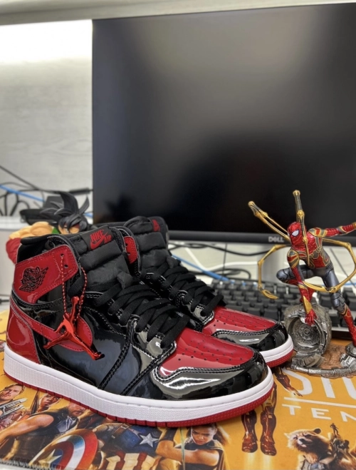 LJR Batch Air Jordan 1 Retro High OG Patent Bred  555088-063 review 