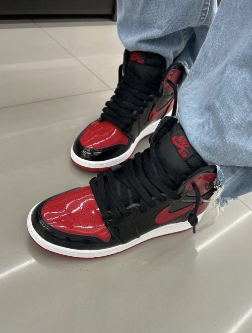 LJR Batch Air Jordan 1 Retro High OG Patent Bred  555088-063 review 
