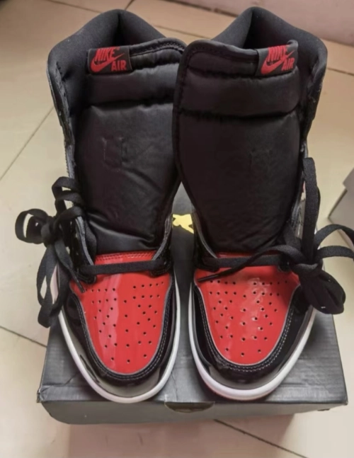 LJR Batch Air Jordan 1 Retro High OG Patent Bred  555088-063 review 
