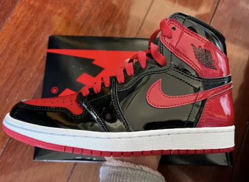 LJR Batch Air Jordan 1 Retro High OG Patent Bred  555088-063 review 