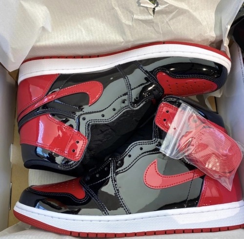 LJR Batch Air Jordan 1 Retro High OG Patent Bred  555088-063 review 