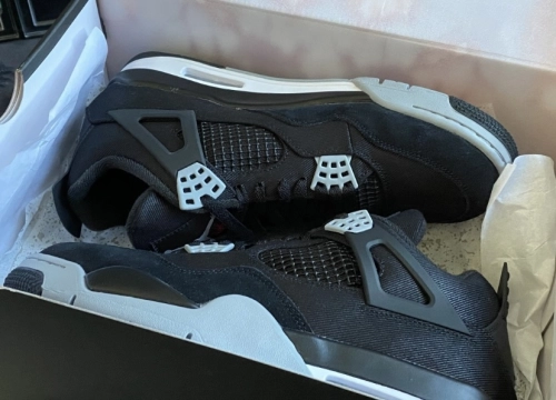 PK God Batch Air Jordan 4 Retro Black Canvas DH7138-006 review 