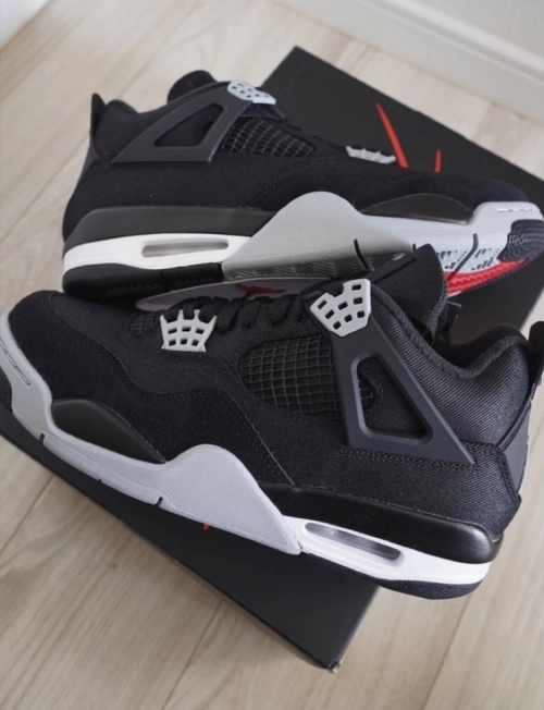 PK God Batch Air Jordan 4 Retro Black Canvas DH7138-006 review 