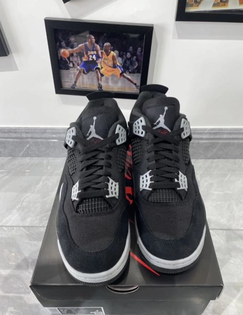 PK God Batch Air Jordan 4 Retro Black Canvas DH7138-006 review 