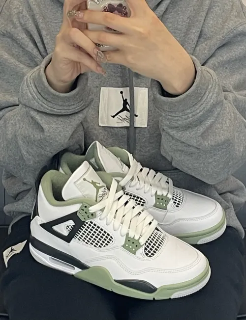 PK God Batch Nike Air Jordan 4 Retro Seafoam AQ9129-103 review 