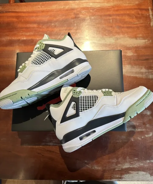 PK God Batch Nike Air Jordan 4 Retro Seafoam AQ9129-103 review 