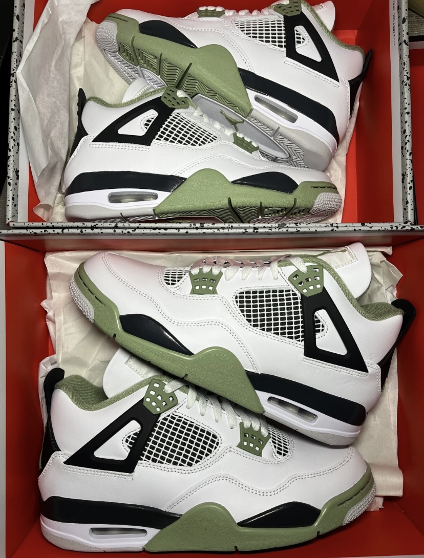 PK God Batch Nike Air Jordan 4 Retro Seafoam AQ9129-103 review Lin Ea