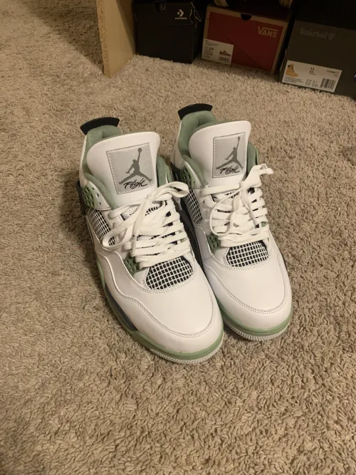 PK God Batch Nike Air Jordan 4 Retro Seafoam AQ9129-103 review 