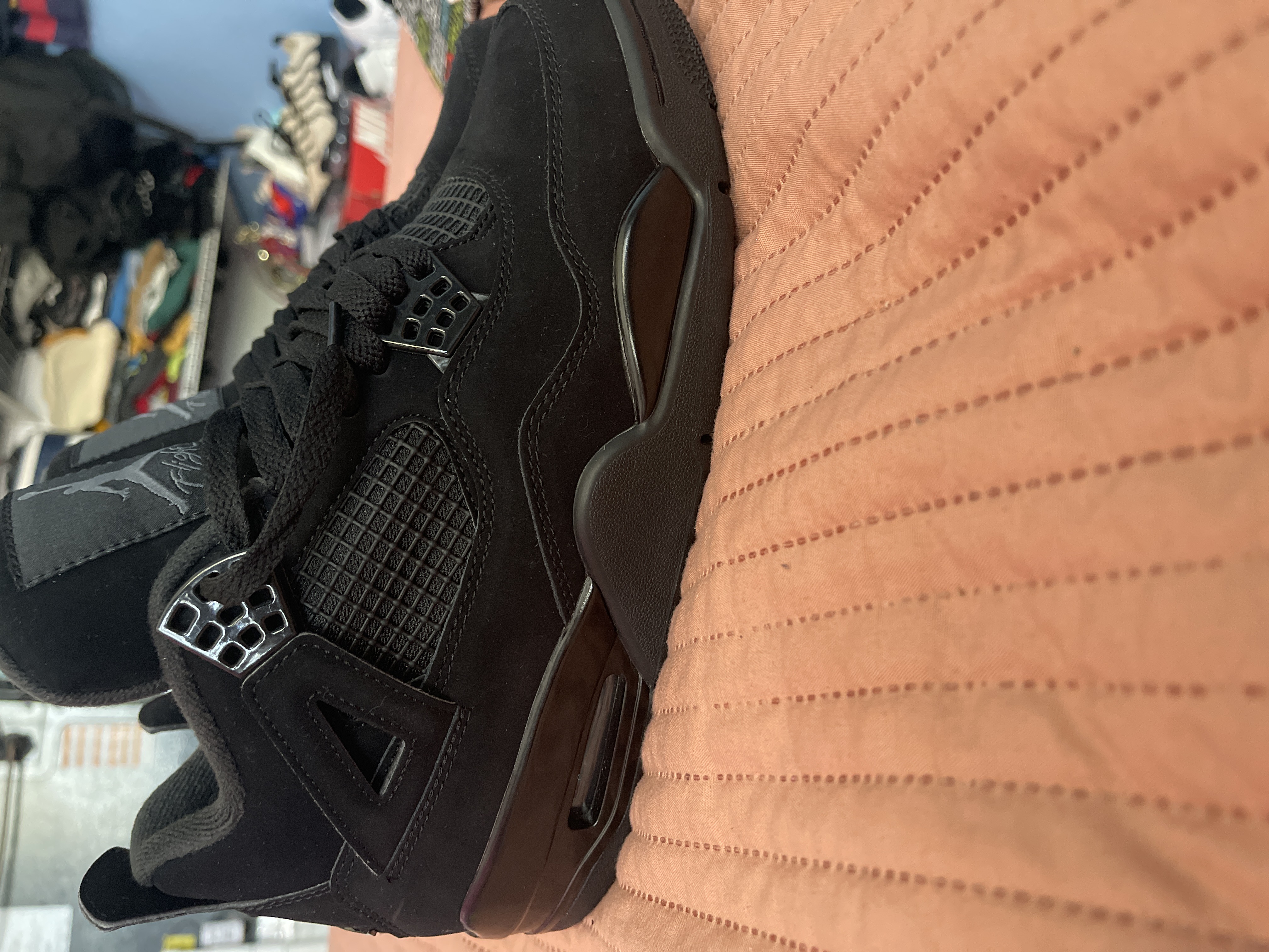 PK God Batch Air Jordan 4 Retro Black Cat CU1110-010 review Caleb 04