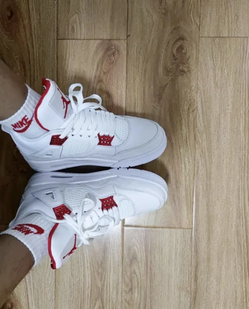 PK God Batch Air Jordan 4 Retro Metallic Red CT8527-112 review 