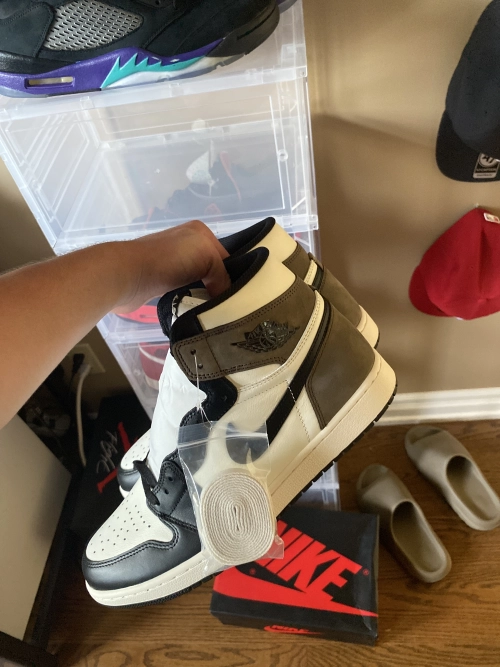 LJR Batch Air Jordan 1 Retro High Dark Mocha 555088-105 review 