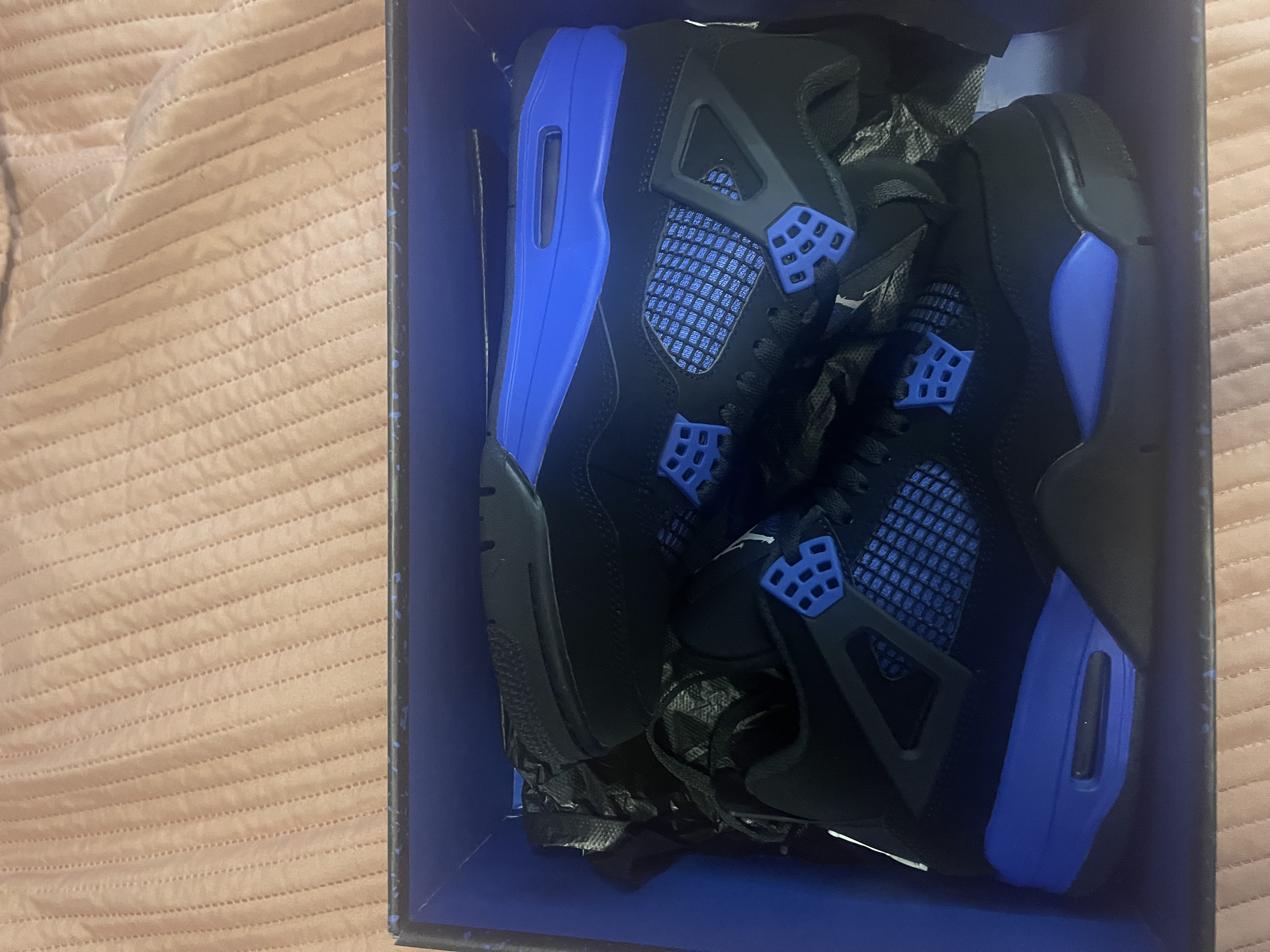 PK God Batch Air Jordan 4 Retro Blue Thunder CT8527-018 review Caleb 00