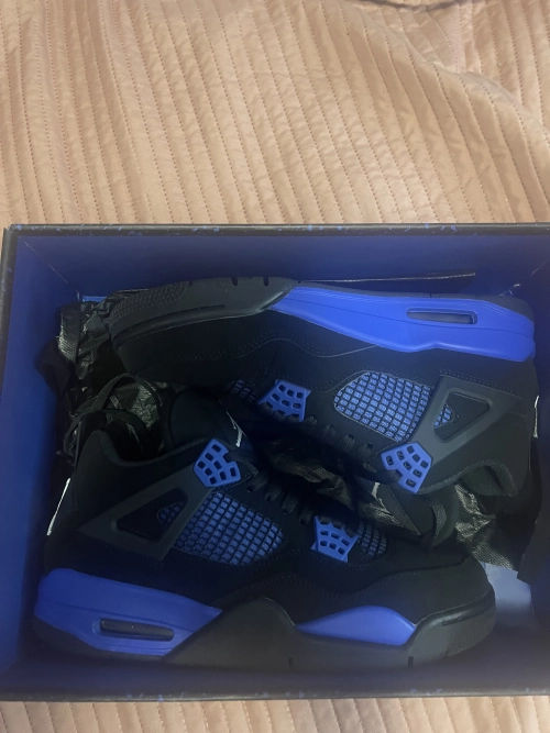 PK God Batch Air Jordan 4 Retro Blue Thunder CT8527-018 review 