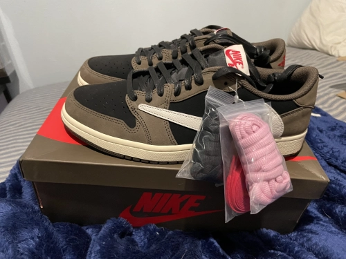PK God Batch Travis Scott x Air Jordan 1 Low OG SP-T CQ4277-001 review 