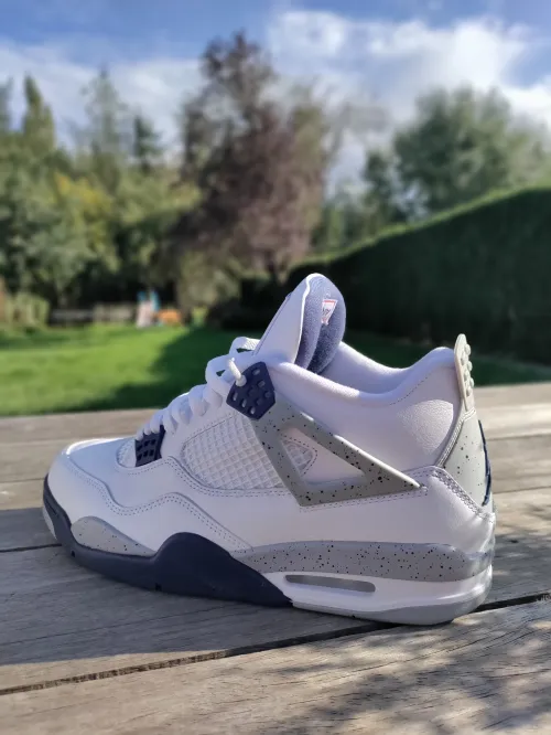 PK God Batch  Air Jordan 4 Retro White Midnight Navy DH6927-140 review 