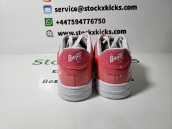 A Bathing Ape Bape Sta Low Pink Paint Leather 1H2-019-1046 review Ken 02