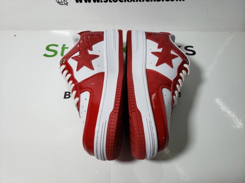 A Bathing Ape Bape Sta Patent Leather White Red (2023) 1170 191 022 review 