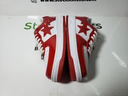 A Bathing Ape Bape Sta Patent Leather White Red (2023) 1170 191 022 review Frank 03
