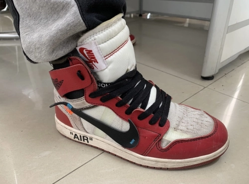 PK God Batch Nike Air Jordan 1 Retro High Off-White Chicago AA3834-101 review 