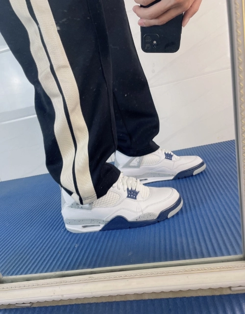 PK God Batch  Air Jordan 4 Retro White Midnight Navy DH6927-140 review 