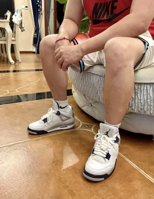 PK God Batch  Air Jordan 4 Retro White Midnight Navy DH6927-140 review 