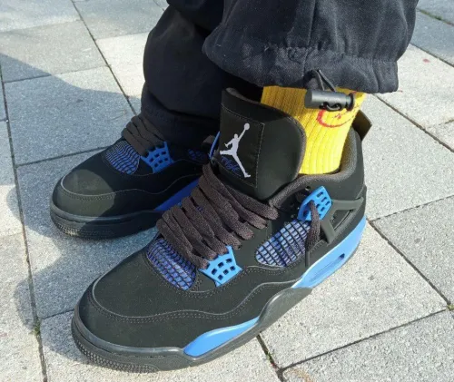 PK God Batch Air Jordan 4 Retro Blue Thunder CT8527-018 review 