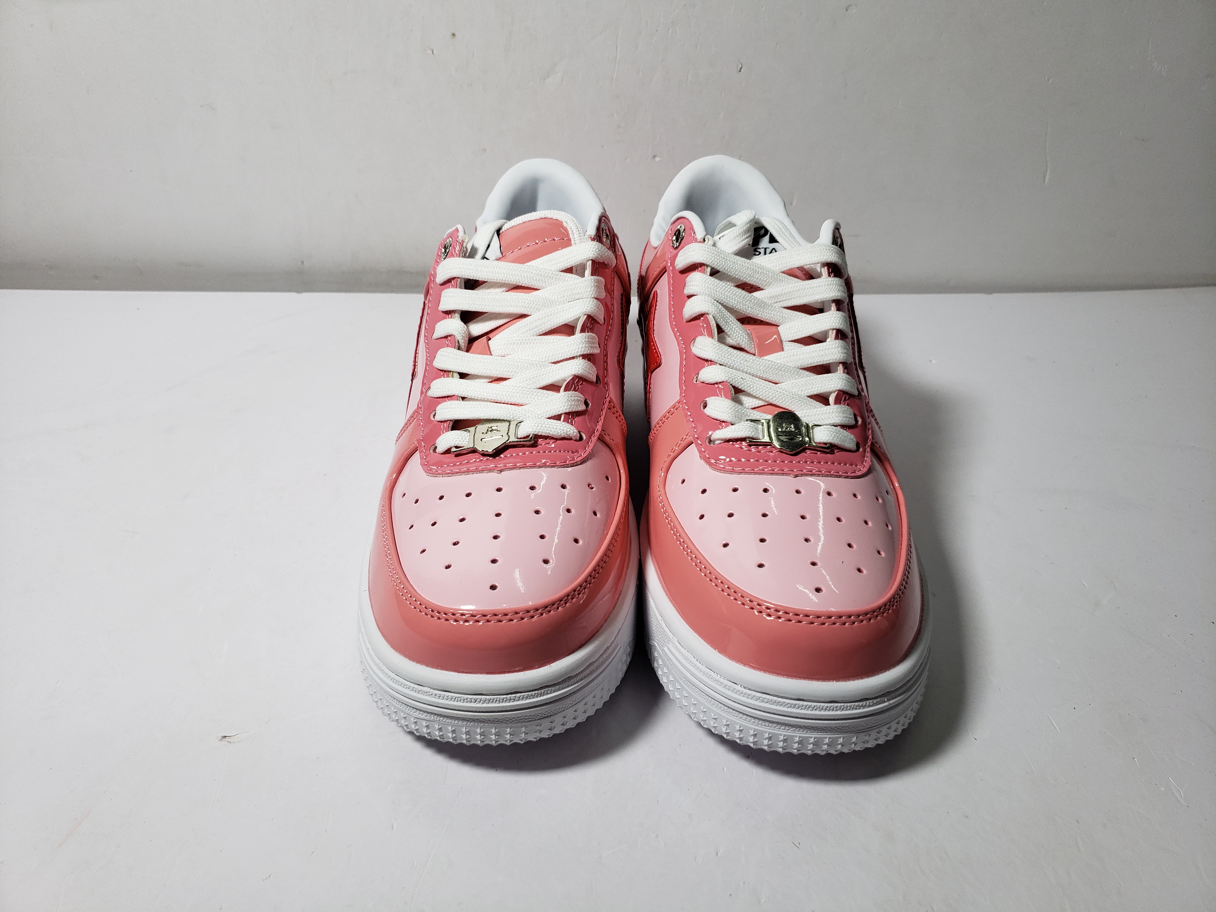 A Bathing Ape Bape Sta Low Pink Paint Leather 1H2-019-1046 review stockxkicks 02