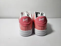 A Bathing Ape Bape Sta Low Pink Paint Leather 1H2-019-1046 review stockxkicks 02