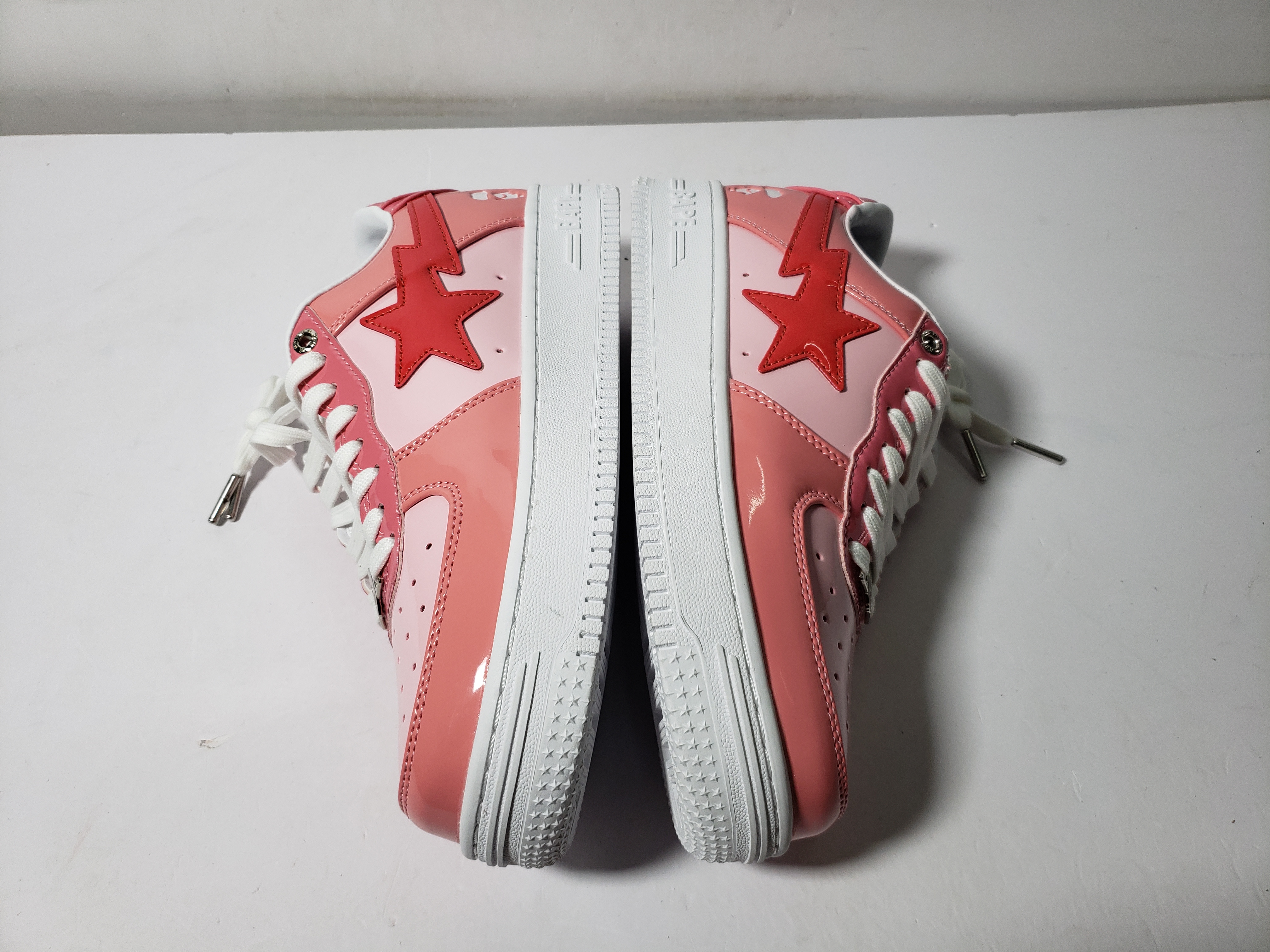 A Bathing Ape Bape Sta Low Pink Paint Leather 1H2-019-1046 review stockxkicks 04