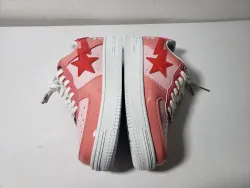 A Bathing Ape Bape Sta Low Pink Paint Leather 1H2-019-1046 review stockxkicks 05