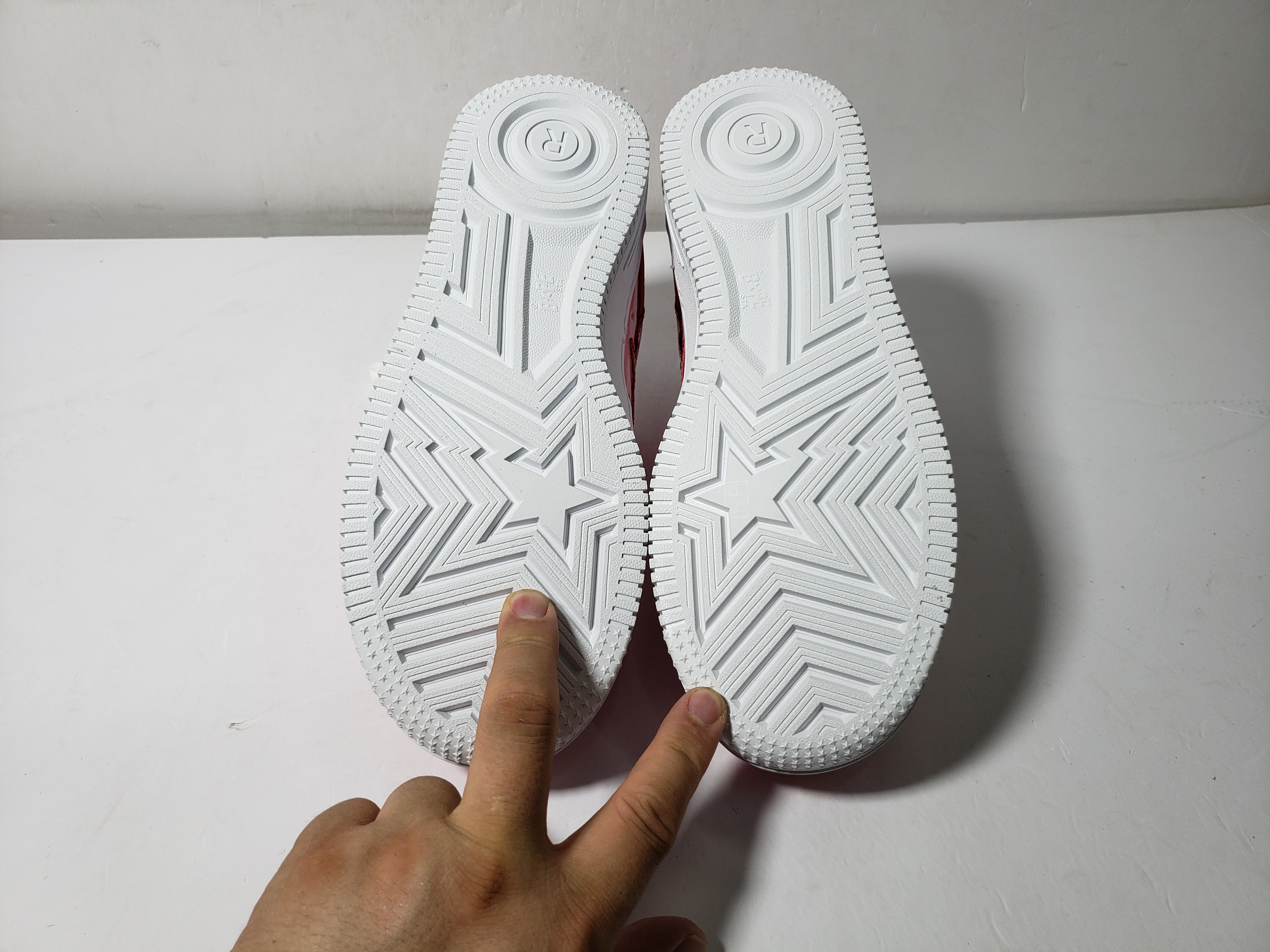 A Bathing Ape Bape Sta Low Pink Paint Leather 1H2-019-1046 review stockxkicks 05