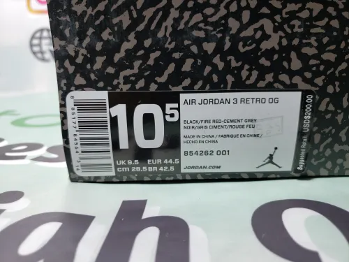PK God Batch Air Jordan 3 Retro Black Cement (2018) 854262-001 review 