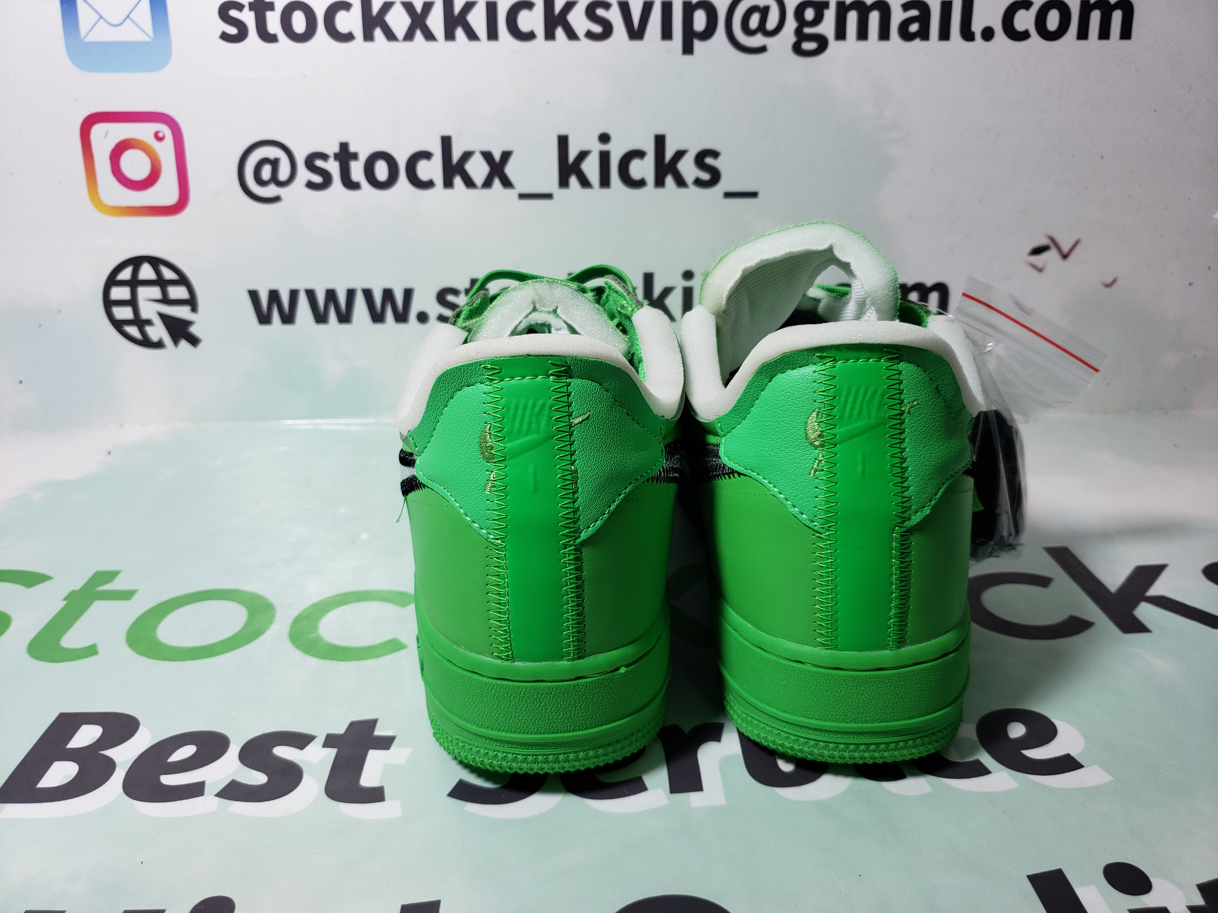 PK God Batch Nike Air Force 1 Low Off-White Light Green Spark DX1419-300 review stockxkicks 01