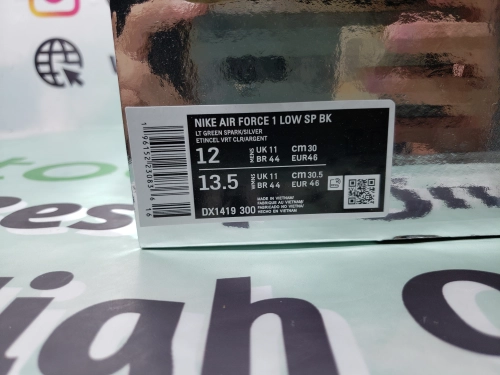 PK God Batch Nike Air Force 1 Low Off-White Light Green Spark DX1419-300 review 