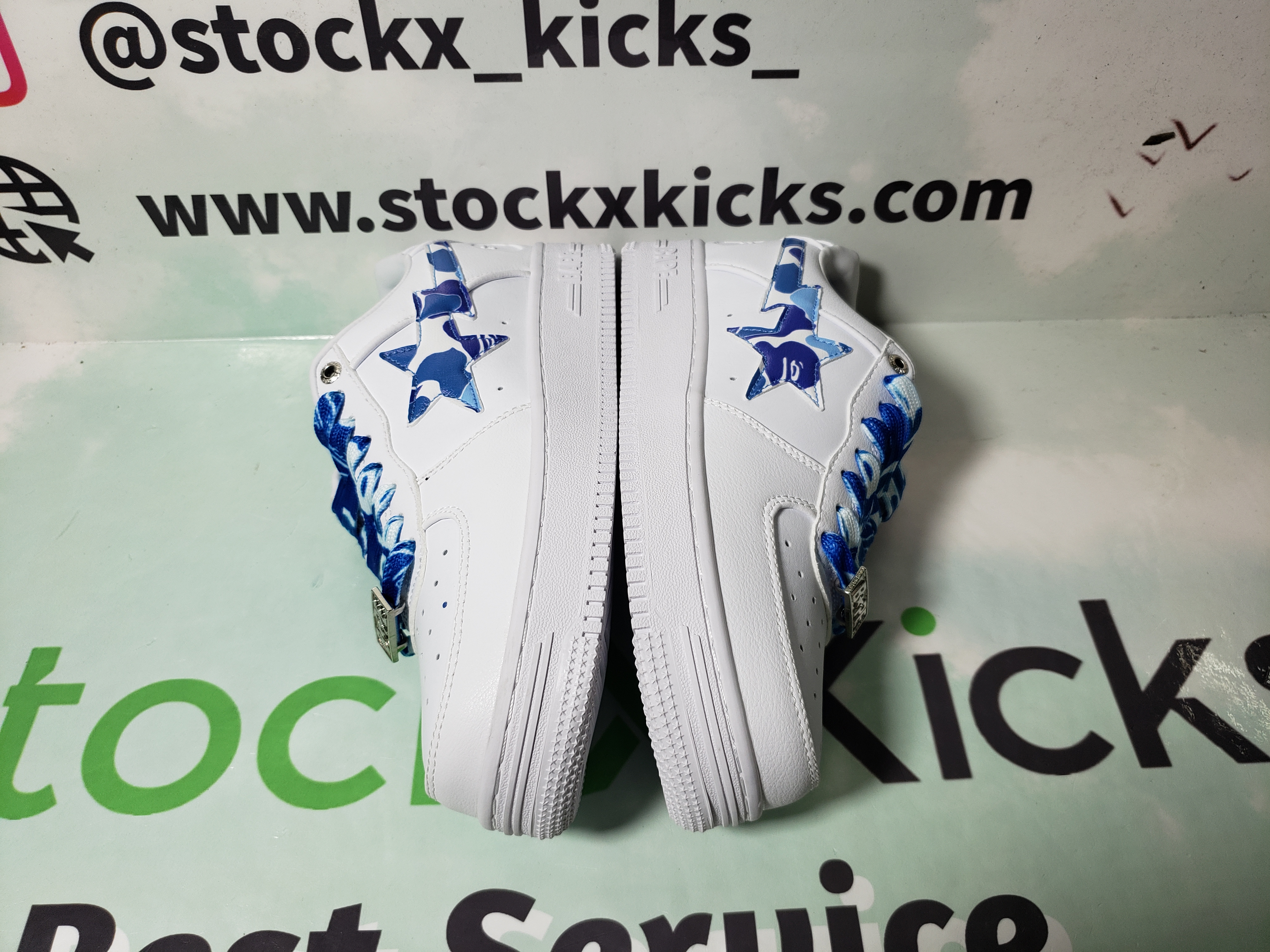A Bathing Ape Bape Sta Low White Green Camouflage 1H20-191-045 review stockxkicks 04