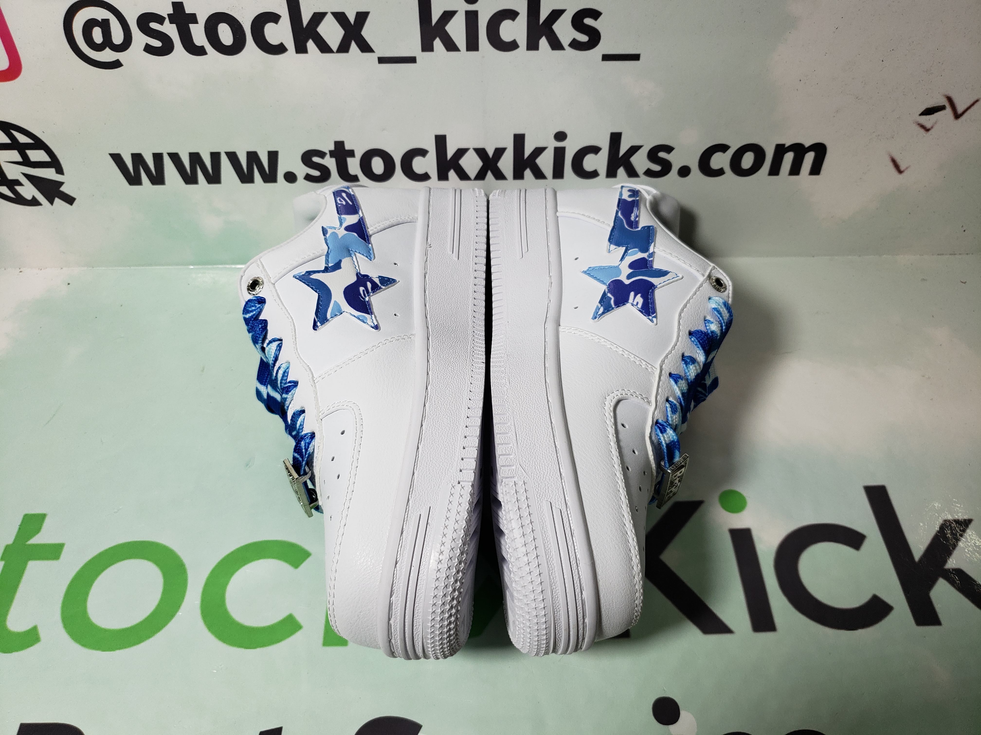 A Bathing Ape Bape Sta Low White Green Camouflage 1H20-191-045 review stockxkicks 03