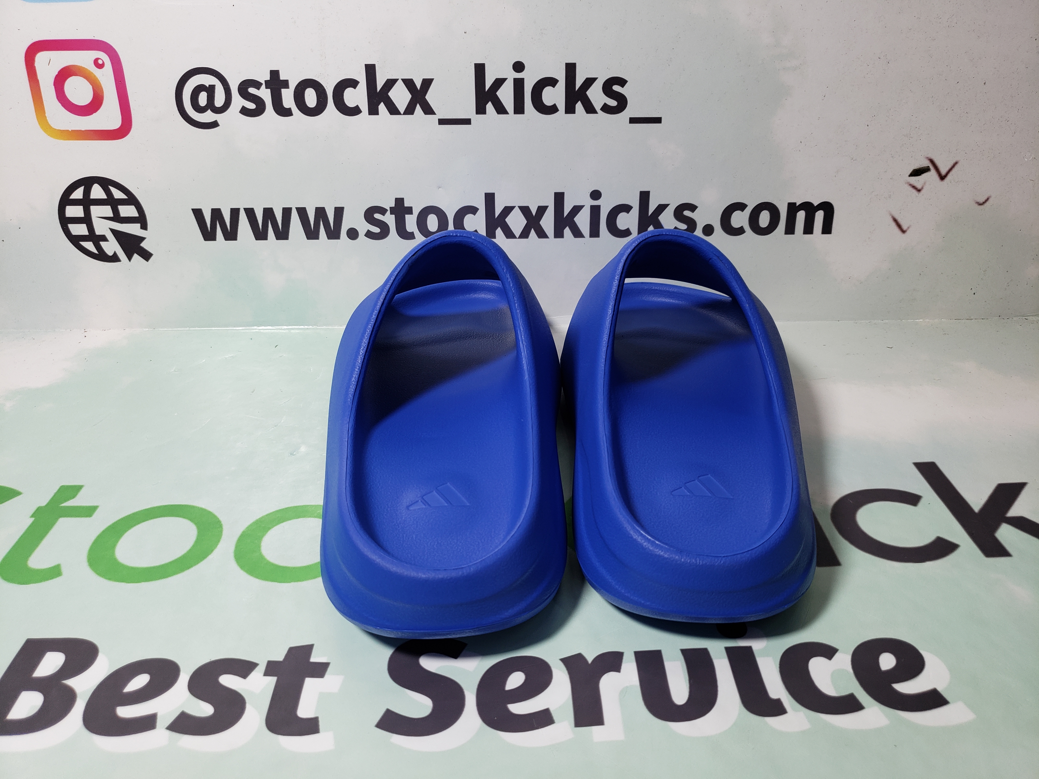 PK God Batch adidas Yeezy Slide Azure ID4133 review stockxkicks 01