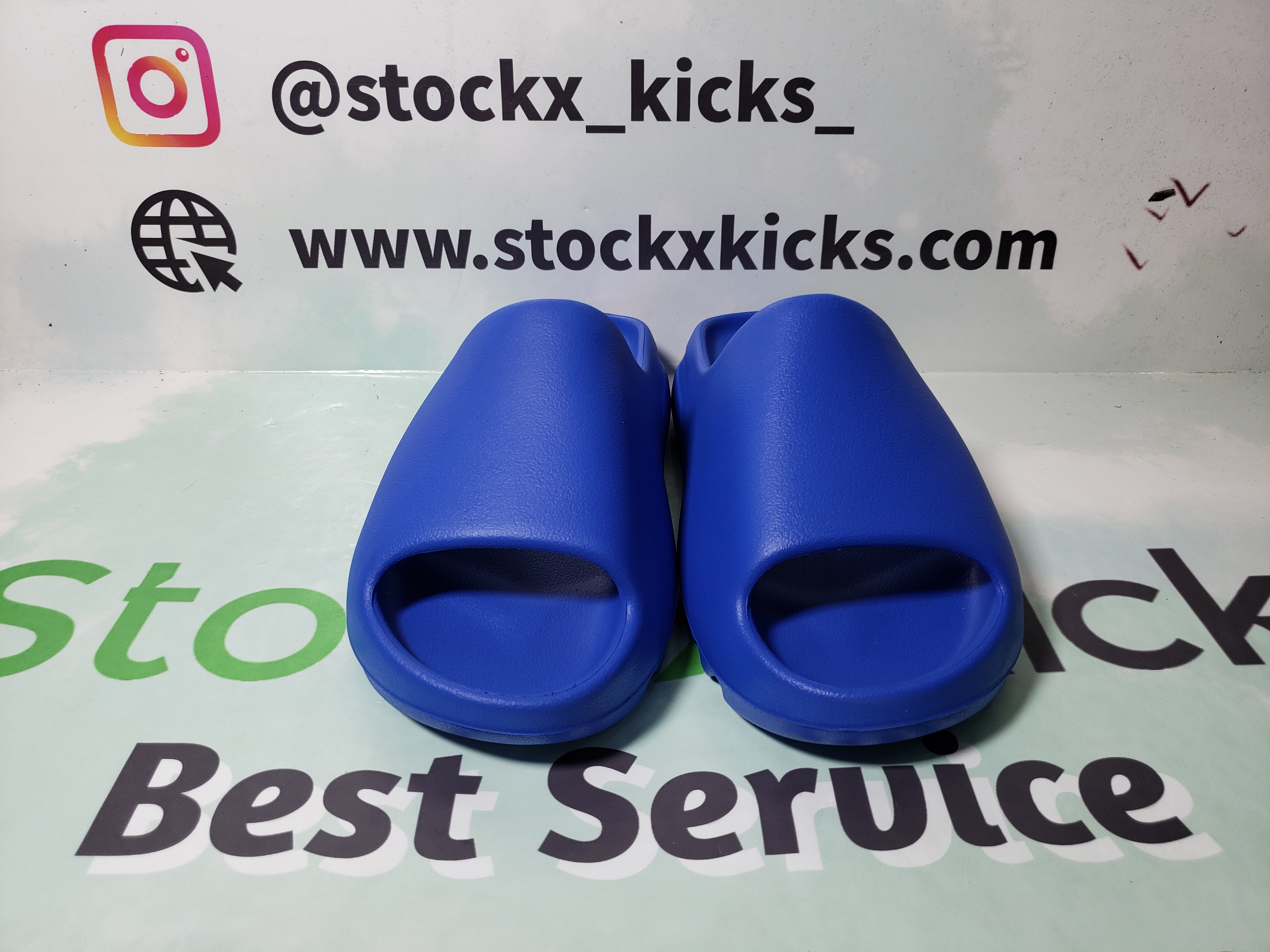 PK God Batch adidas Yeezy Slide Azure ID4133 review stockxkicks 02