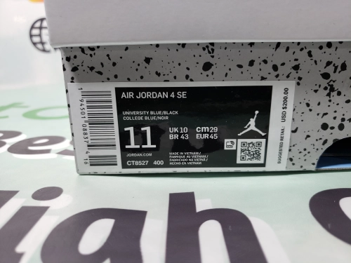 PK God Batch Air Jordan 4 SE University Blue CT8527-400 review 