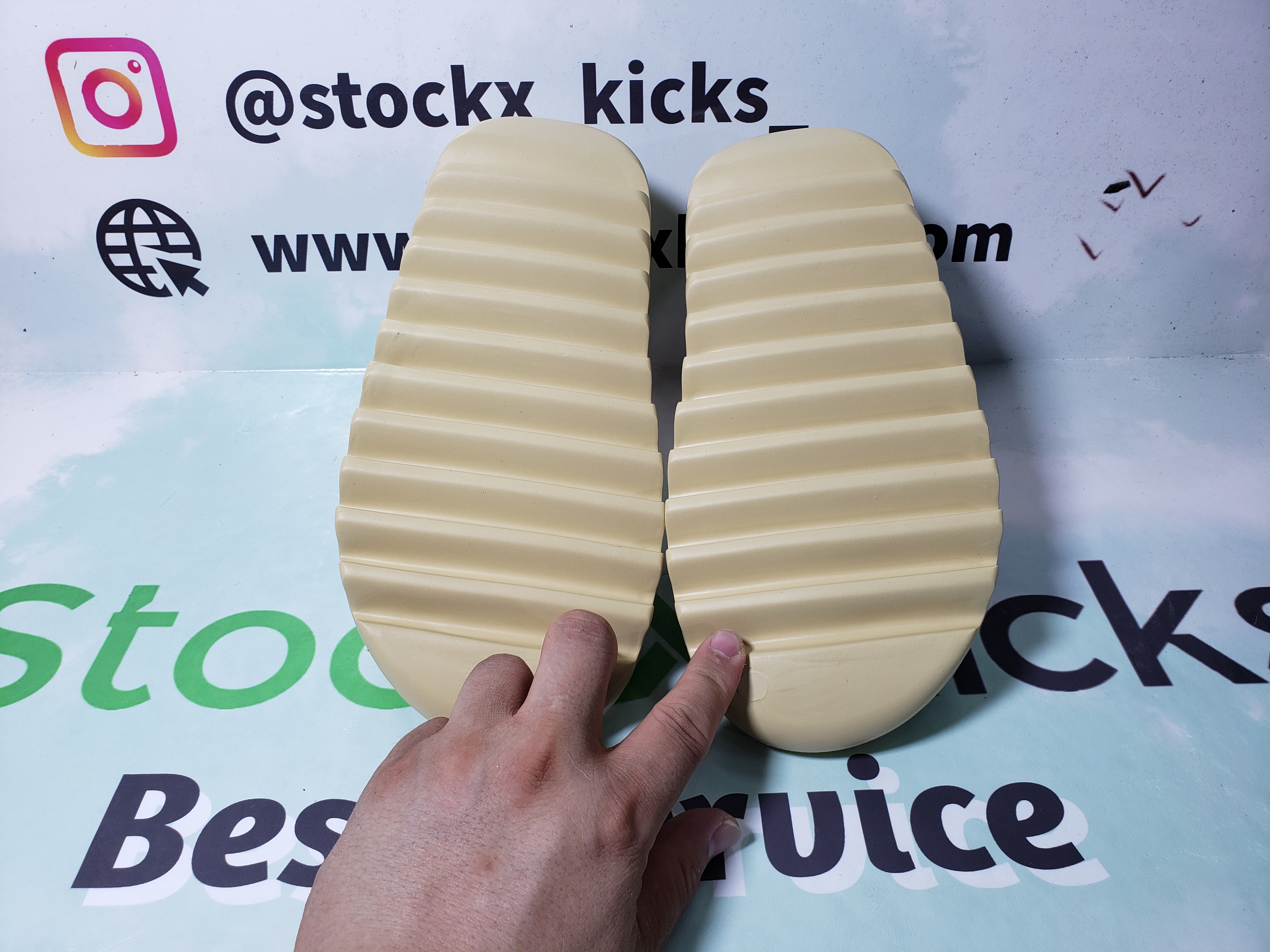 PK God Batch adidas Yeezy Slide Desert Sand FW6344 review stockxkicks 05