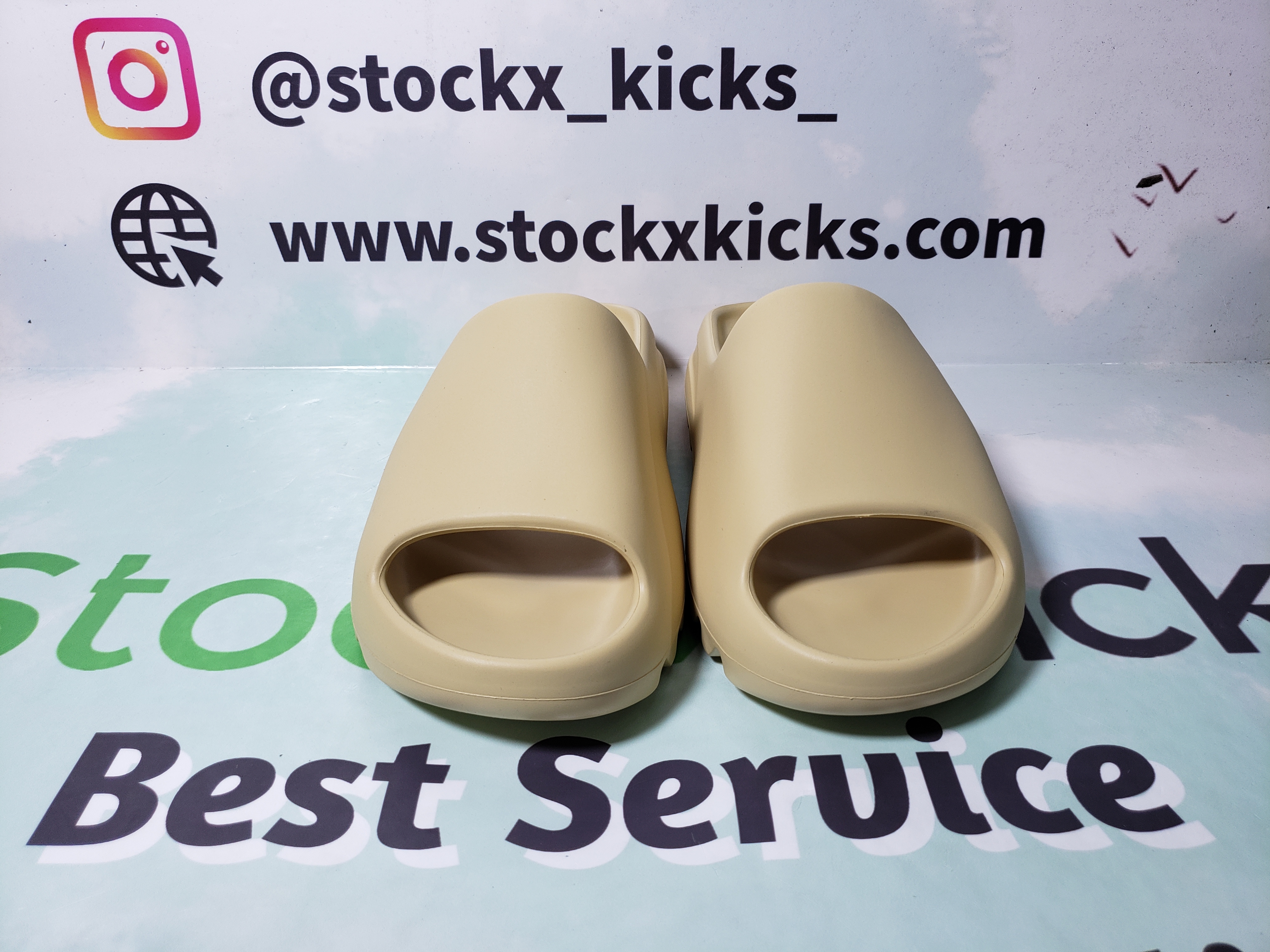 PK God Batch adidas Yeezy Slide Desert Sand FW6344 review stockxkicks 02