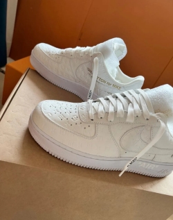 PK God Batch Louis Vuitton x Nike Air Force 1 Triple White LK0221 review Jeff 01