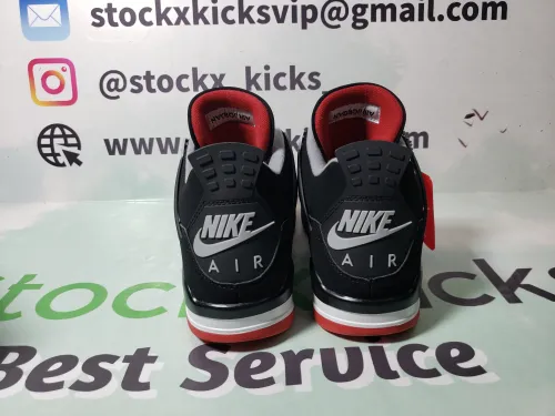 PK God Batch Air Jordan 4 Retro Bred 308497-060 review 