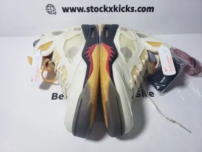 PK God Batch Air Jordan 5 Retro OFF-WHITE Sail DH8565-100  review Stockxkicks 02