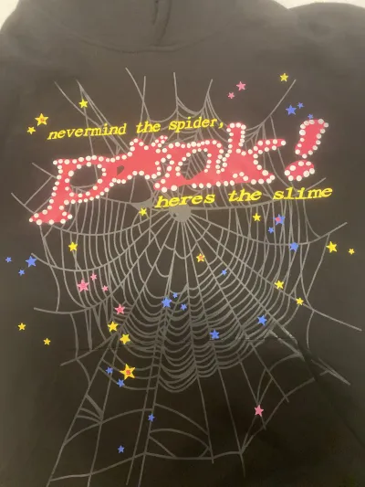 Sp5der P*NK Hoodie Black YZ EG912 review Polo 00