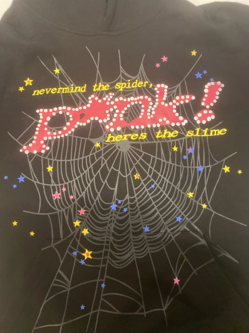 Sp5der P*NK Hoodie Black YZ EG912 review 
