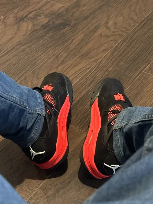 PK God Batch Air Jordan 4 Red Thunder CT8527-016 review 
