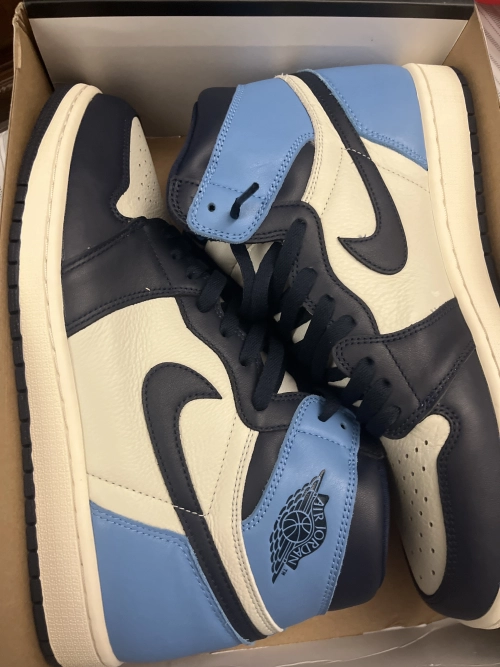 H12 Batch Air Jordan 1 Retro High Obsidian UNC 555088-140 review 