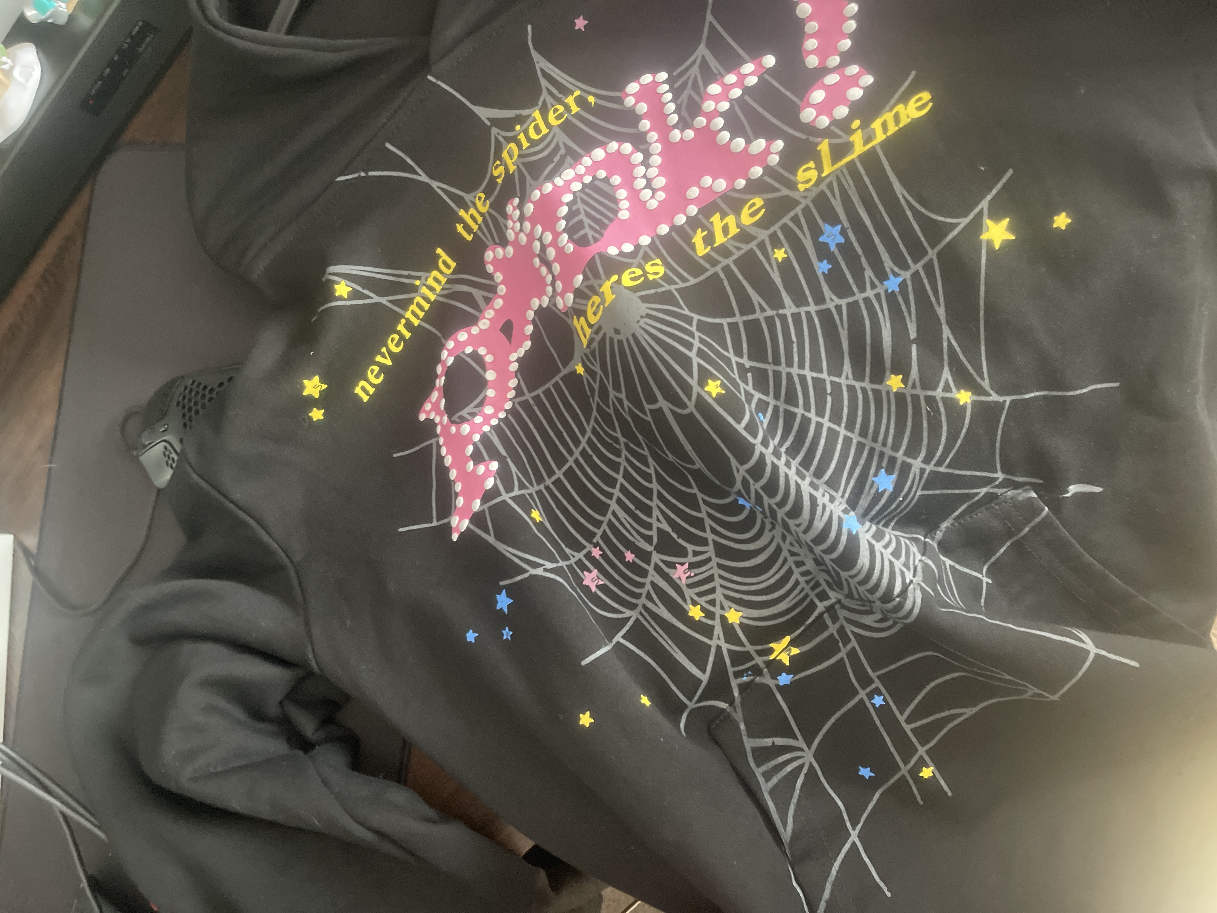 Sp5der P*NK Hoodie Black YZ EG912 review Starzy505 00