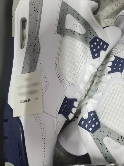 PK God Batch  Air Jordan 4 Retro White Midnight Navy DH6927-140 review 